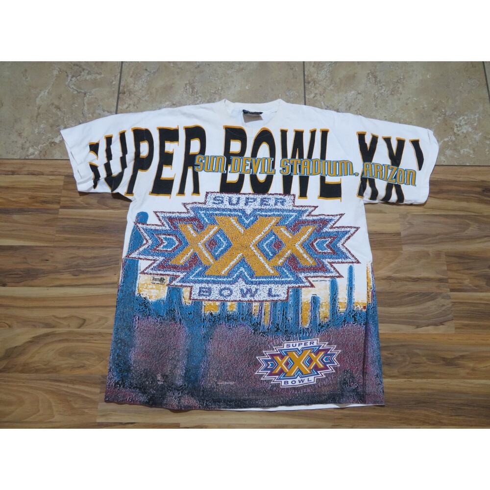 Magic Johnson T-s All Over Print Super Bowl XXX 30 Tempe Arizona Sz XL